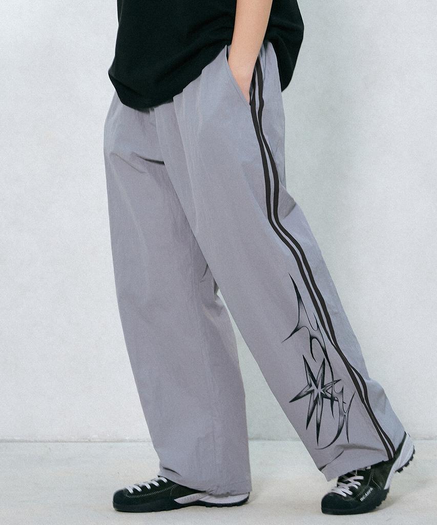 GAKKAI UNIONS Sparkle Nylon Line Pants Gray