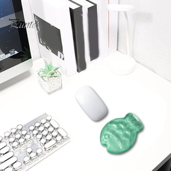 Sweat-resistant Mouse Pad Ergonomic Wrist Guard Anti-Slip Transparent Design Creative Shape Silicone Cooling Support Elbow Cushion Cute Clear