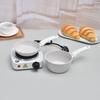 Longhe Mini Flat-Bottom Electric Ceramic Milk Pot and Detachable Frying Pan