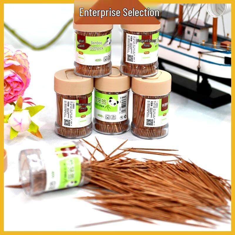 Fangcaodi Double-Headed Bamboo Toothpicks