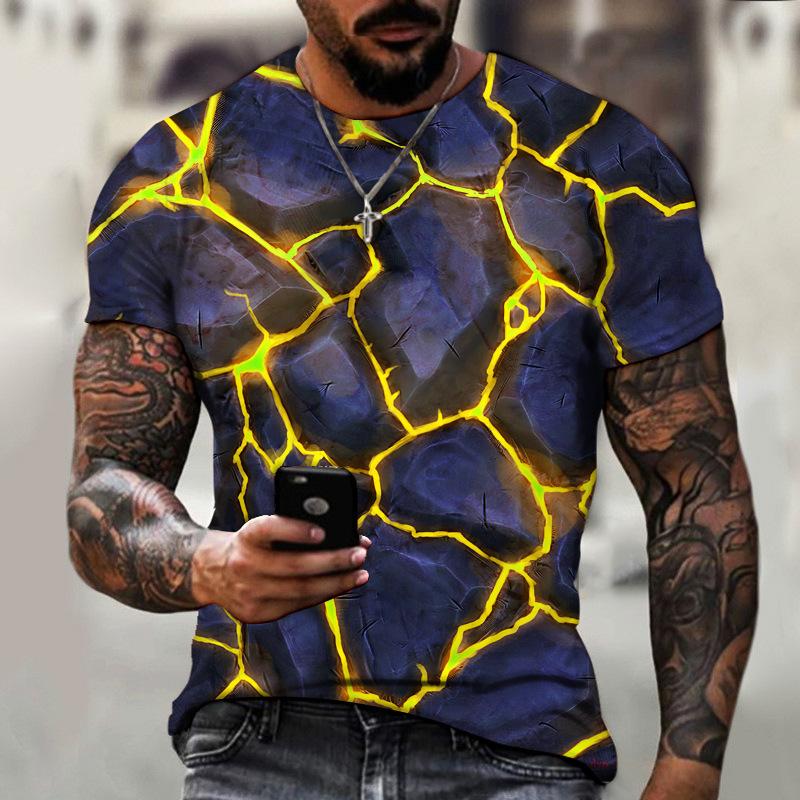 Terror Magma Trend Print 3D T-shirt Fashion for Men's Summer T-shirt