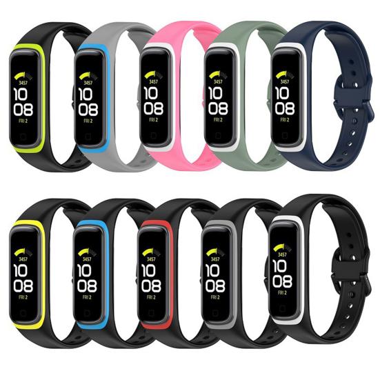 Pasek do zegarka R220 Oddychający, odporny na pot sportowy pasek do zegarka z ruchomą ramką do Samsung Galaxy Fit2