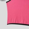 INCERUN Sommer Herren Ärmellos Gestreift Patchwork Lässig Sport Tanktops Weste
