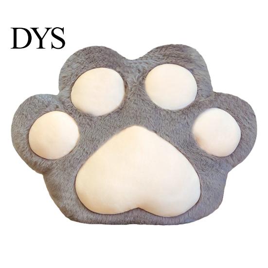 Bed Pillow Throw with Hole High Resilience Cartoon Animal Winter Indoor Cute Cats Paw Warm Hands for Daily Use Plush