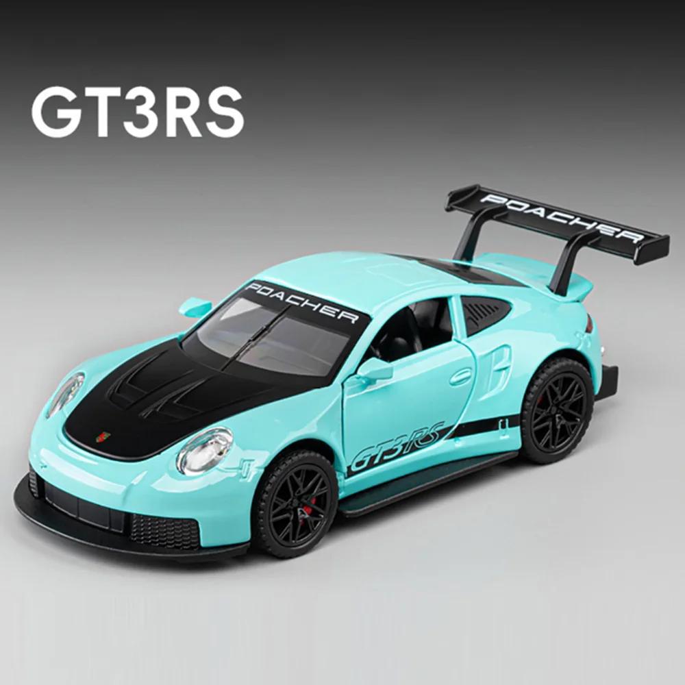 1:32 Stop Diecast GT3 RS Zabawki Samochody Modele Pociągnij Wstecz 4 Drzwi Otwierane Super Samochód ze Światłem Dźwiękiem Samochód Sportowy Dziecko Dorosły Prezenty