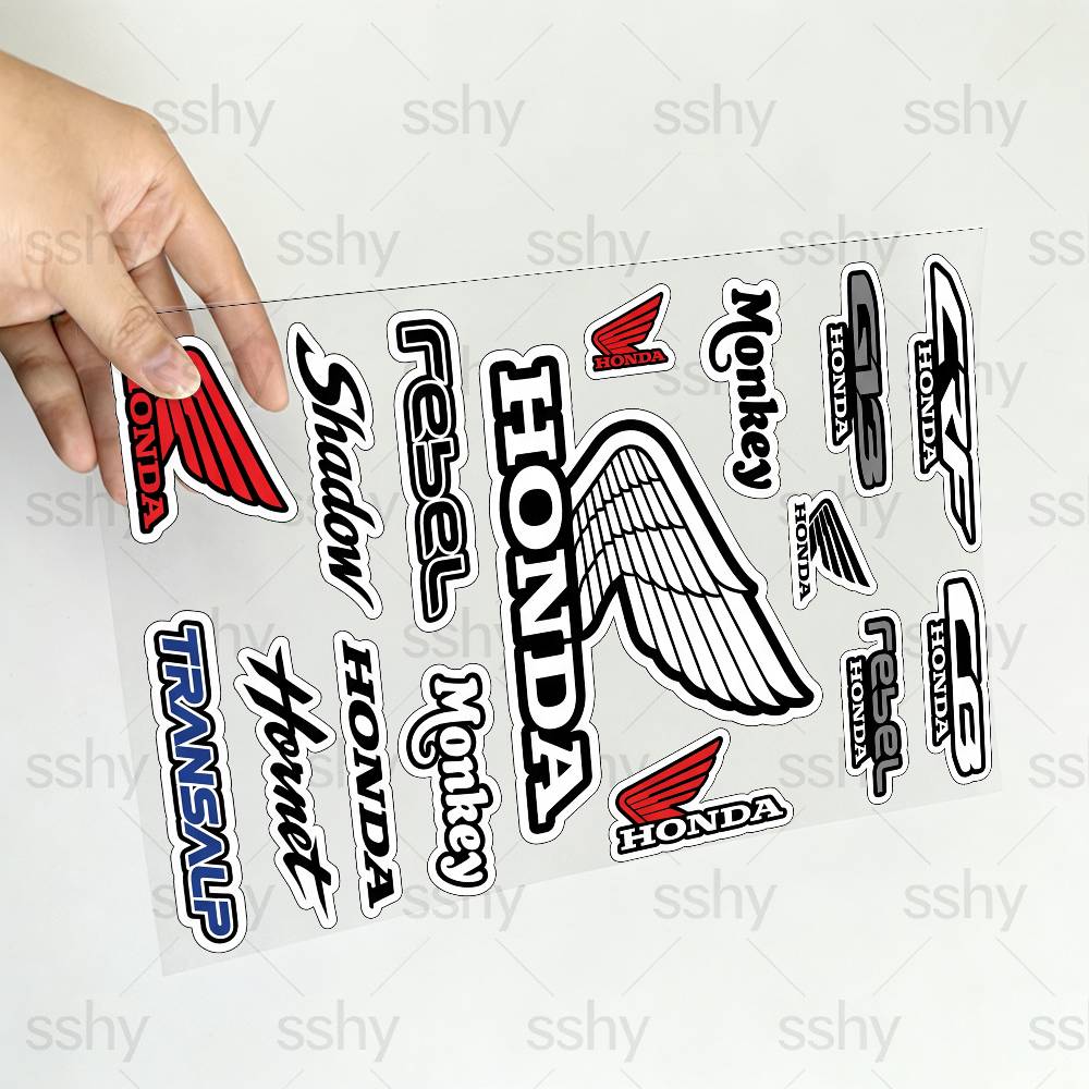FOR HONDA Universal Multi-Purpose Reflective Waterproof Stickers Scratch Conceal For Auto Bike Helmet Mug Fridge DecorationOW3
