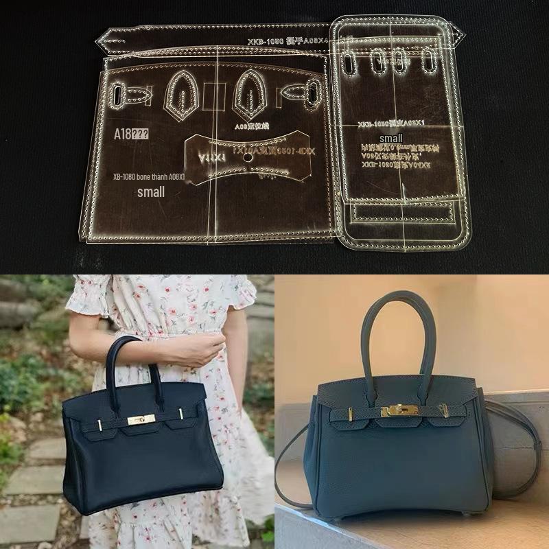 

Сумка через плечо из натуральной кожи ручной работы, шаблон из платинового акрила с узором Large Size Acrylic