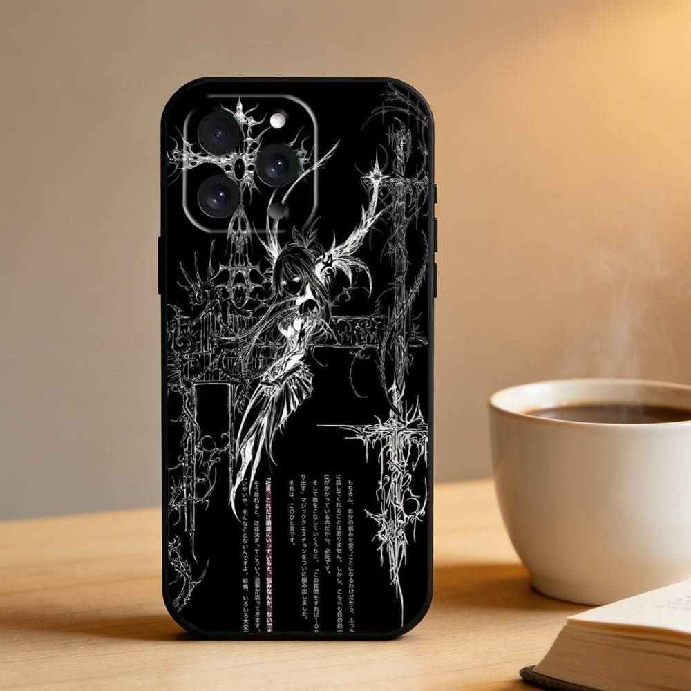 Gothic Coquette Cyber Sigilism  Phone Case For iPhone 16,15,14,13,12,17,Pro Max,Plus Silicone Black Case