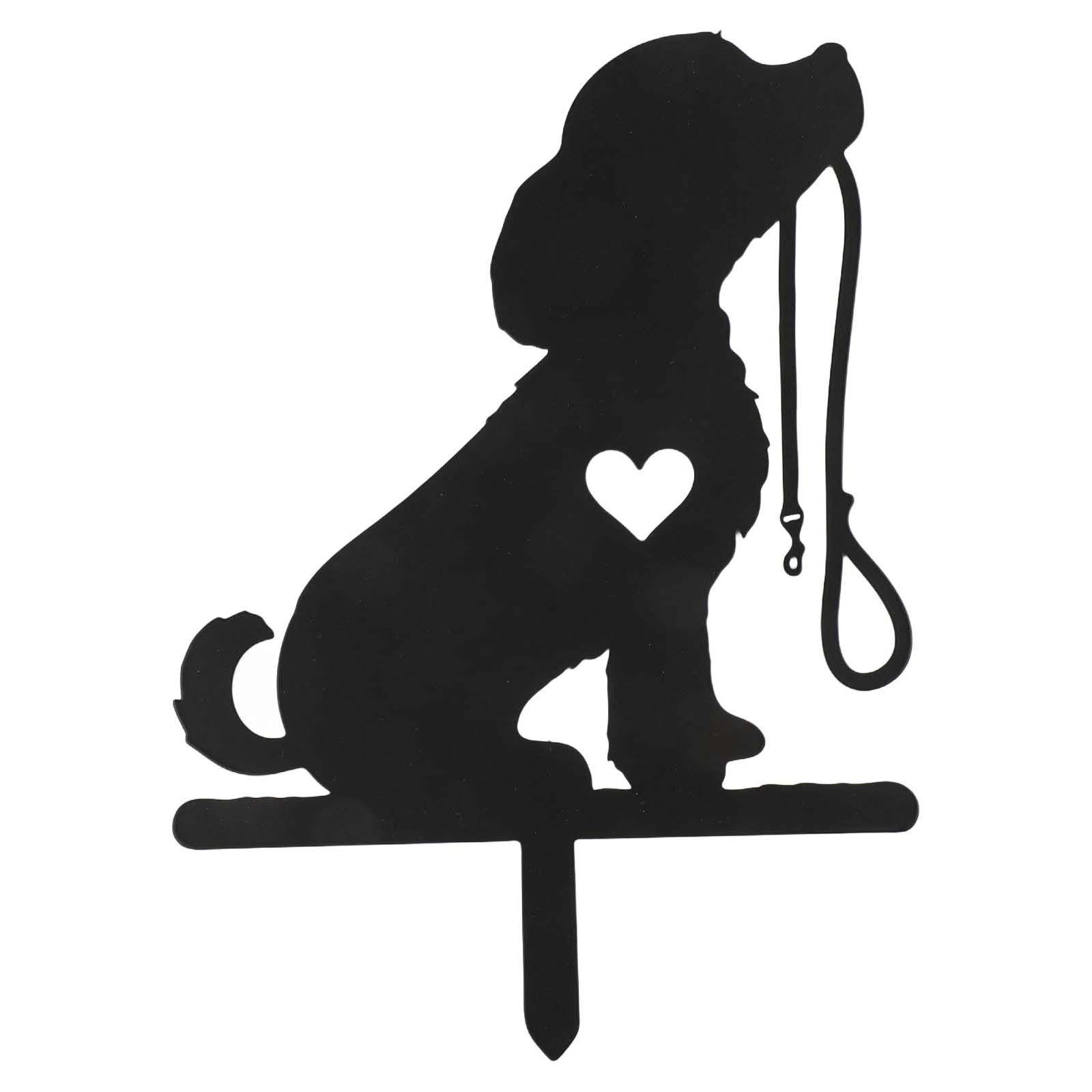

Уникальный садовый колышек с силуэтом собаки, креативный металлический настенный декор для улицы
