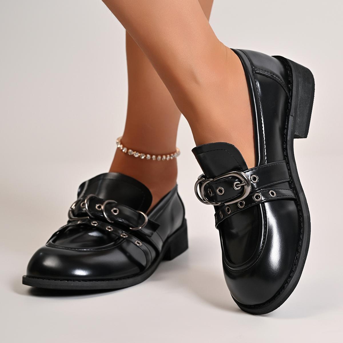 

Модная Вечеринка Кампус Студенческая Форма Милая Лолита Девушки Jk Одинарная Обувь ПУ Круглый Носок Слипоны Лоферы Ремешок Пряжка Деловые Свадебные Туфли-Лодочки 35 чёрный