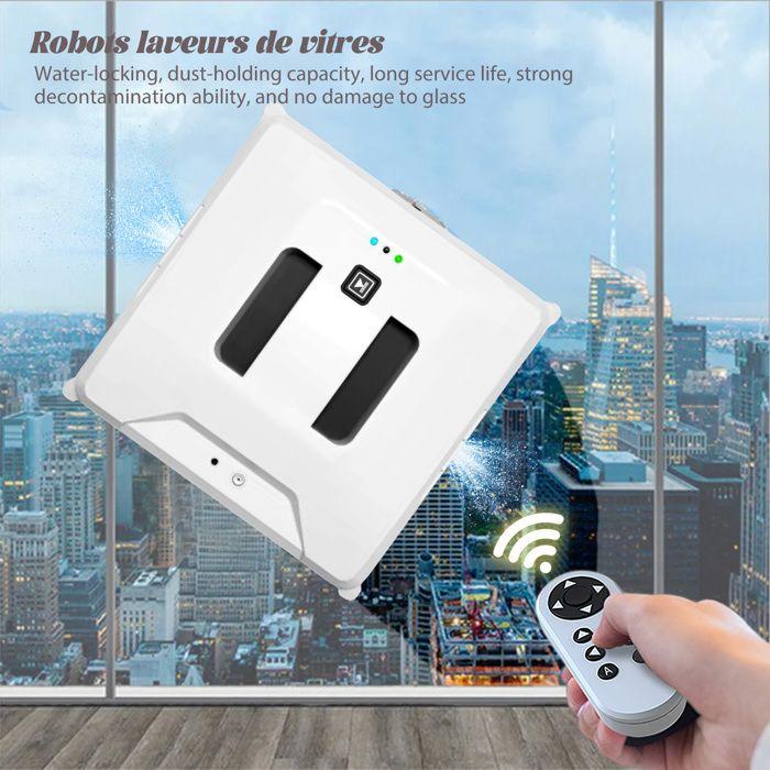 Robot window washer, Automatic Edge Detection, 3000PA suction, with Safety Cord, 3 cleaning modes, anti-fall