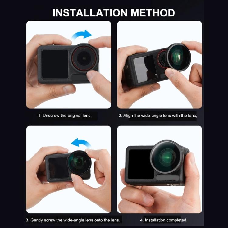 Wide Angle Filter For Action 5 Camera Wide Angle Lens Filter Videographer Exploration Recording Accessories