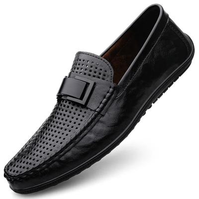 Hoogwaardige Geperforeerde Loafers Leer Herenschoenen Kledingschoenen Instappers Formele Schoenen Mannelijke Bruiloft Flats Casual Zakelijk Schoeisel