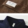 Spring/Autumn Long Sleeve Shirts for Men Vintage Japanese Style Corduroy Shirt Loose Top Square Double Pocket Casual Shirts