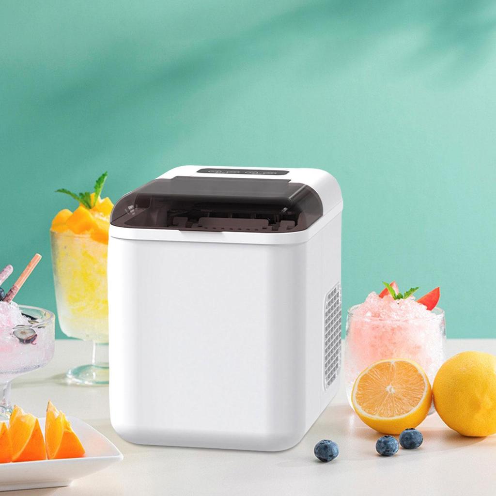 Ice Maker Machine Mini Automatic Making for Office Party Kitchen White