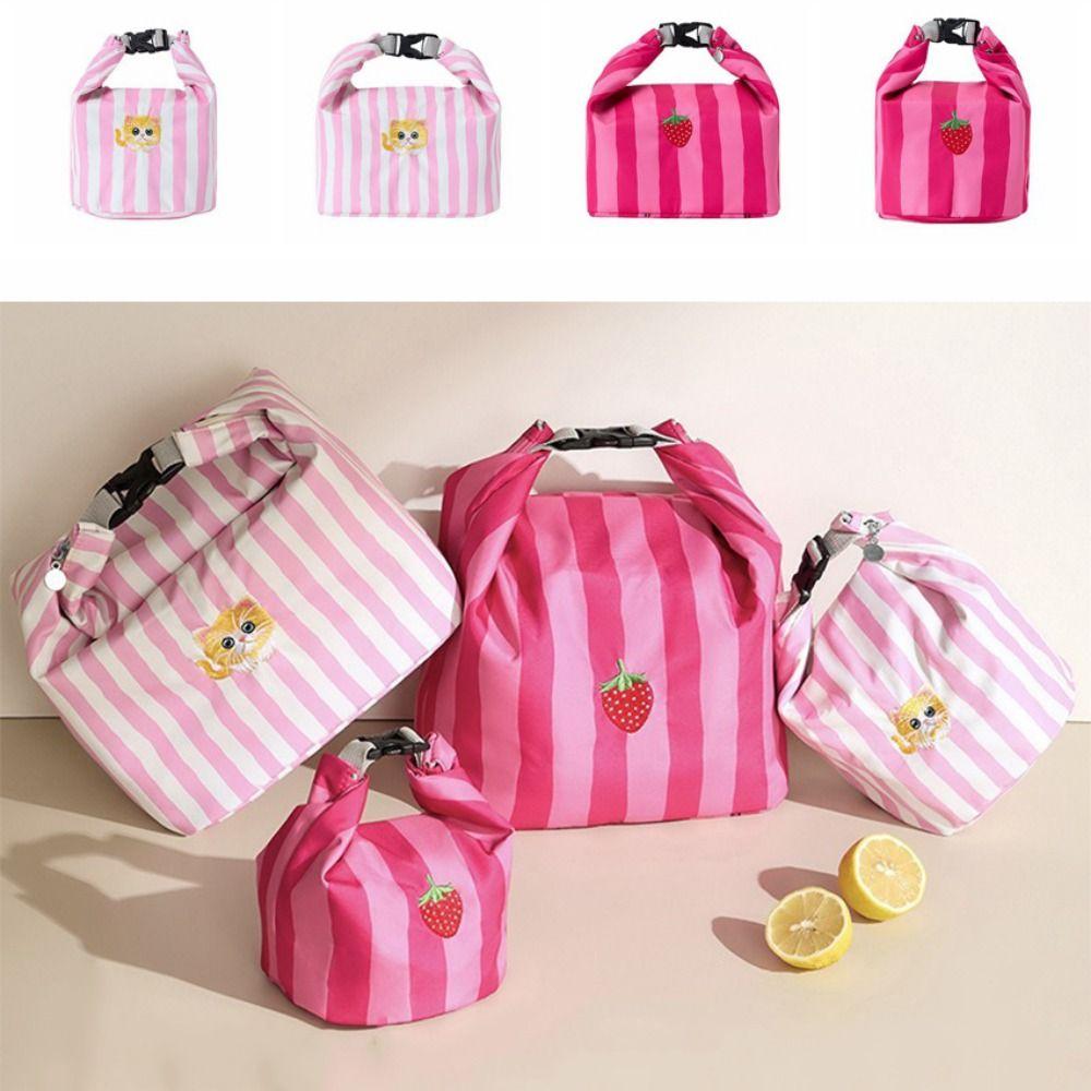 Insulated Thermal Cooler Box Cat Print Food Container Bag Fashion Thermal Lunch Pouch  Travel