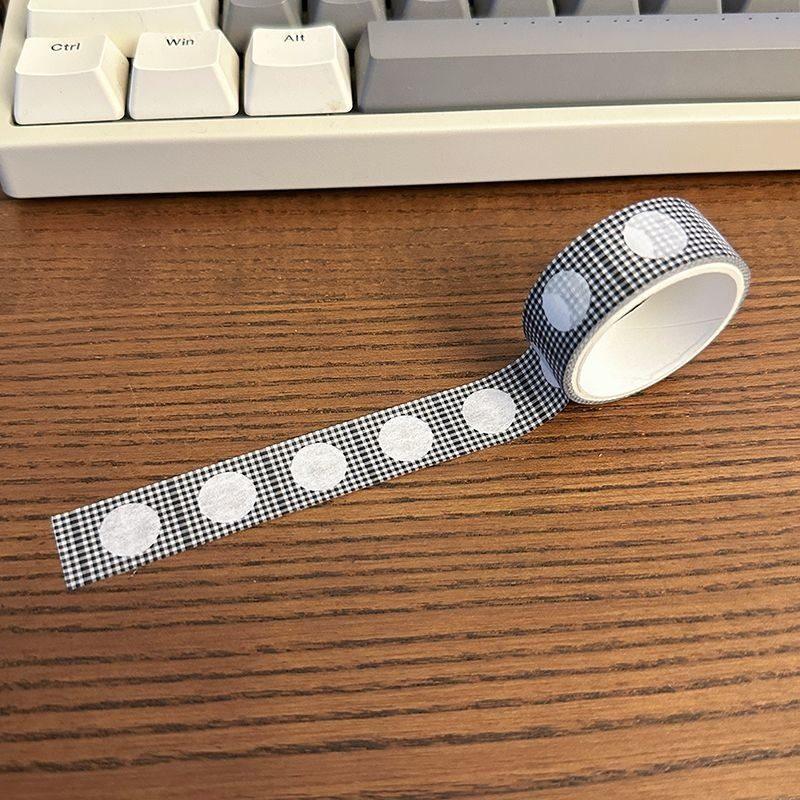 

1pcs Checkered pattern and paper tape hand account basic decoration DIY material hand account stickers