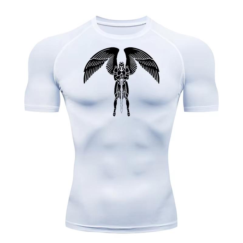 

Men s Summer Printed Short-Sleeve Compression Tops: Quick-Dry Athletic T-Shirts, Exclusive for Gym, Running & Training RL564 XXXL