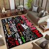 Band Logo Music Rock and Roll Pattern Carpet  for Living Room Bedroom Non-Slip Soft Rug Kitchen Floor Mat Entrance Doormat