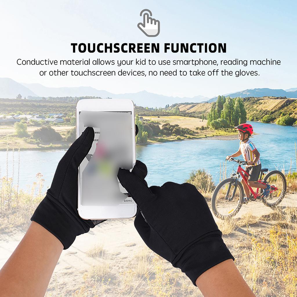 Cycle Gloves for Kids Anti-Slip Full Finger Outdoor Bike Riding Gloves     Gloves 4-12 Years