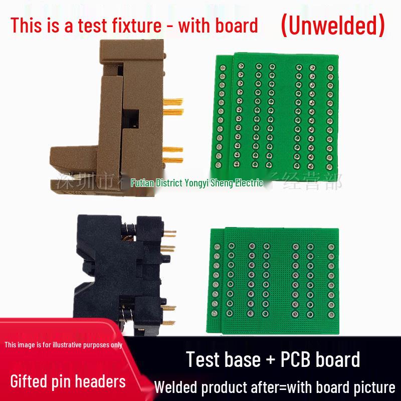 DFN8 3x3mm Burn-in Test Socket with Heat Sink DIP Adapter for IC Chips