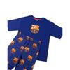 FC Barcelona Boys Crest Short-Sleeved Long Pyjama Set