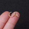 Xiaohongshu Thin Bar Ear Cartilage Piercing Earrings - Micro-set Zirconia Ear Cuff Jewelry