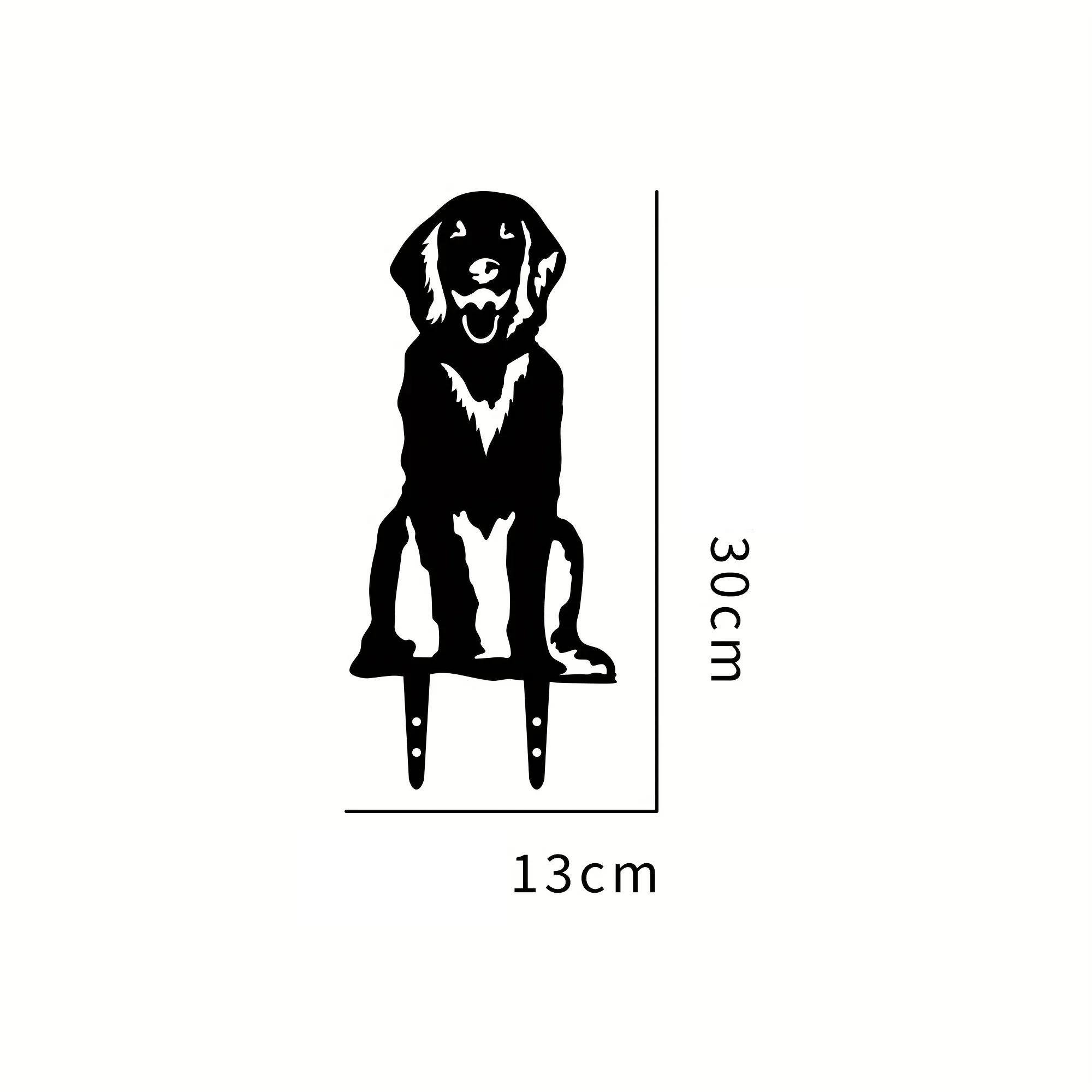 

Садовые статуэтки из металла для собак, французский бульдог/доберман-пинчер, стильные колышки для газона на заднем дворе, идеально подходящие для праздничного декора type 3