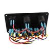 6 Way LED Car Boat Rocker Switch Panel USB Socket Cigarette Plug Voltmeter