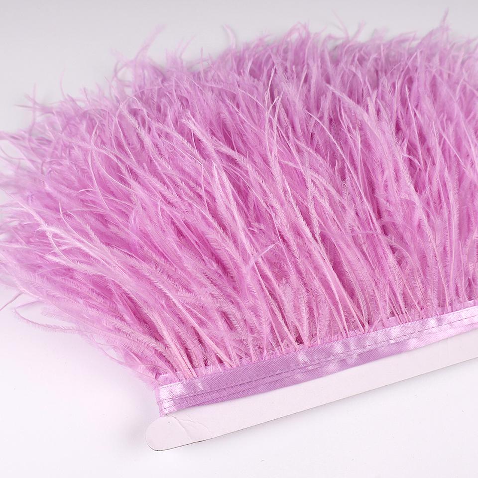 Ostrich Feathers Trim 13-18 CM Plumes on Ribbon Selvage For DIY Wedding Sewing in Dress Decoration Crafts Accessories Wholesale
