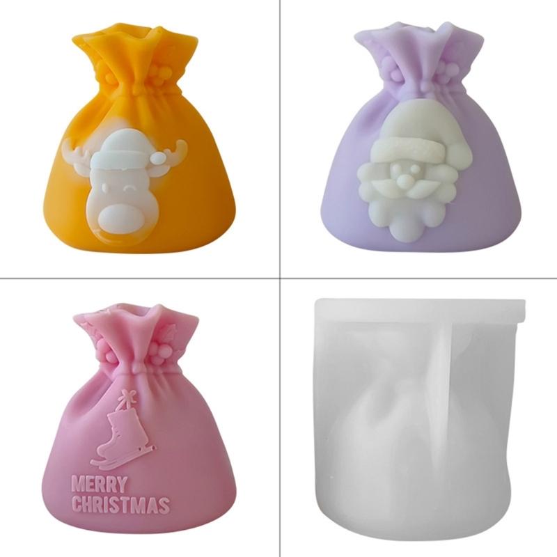 Gift Bag Candle Silicone Mold for Handmade Desktop Decoration Gypsum Epoxy Resin Aroma Candle Mould for Home Decoration