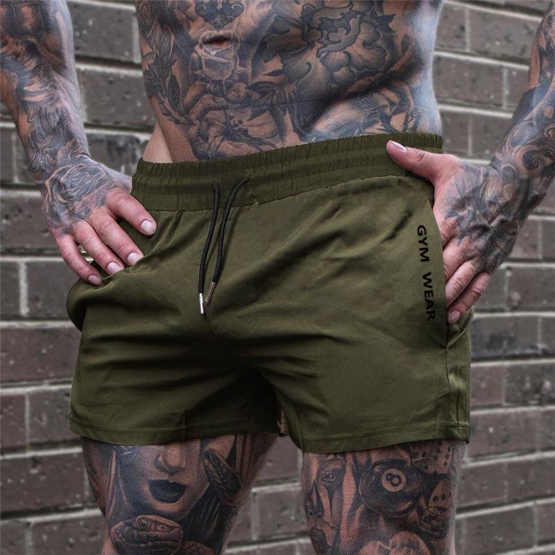 

Men Gym Wear Quick Dry Workout Shorts With Elastic Waist And Drawstring M армия зеленый