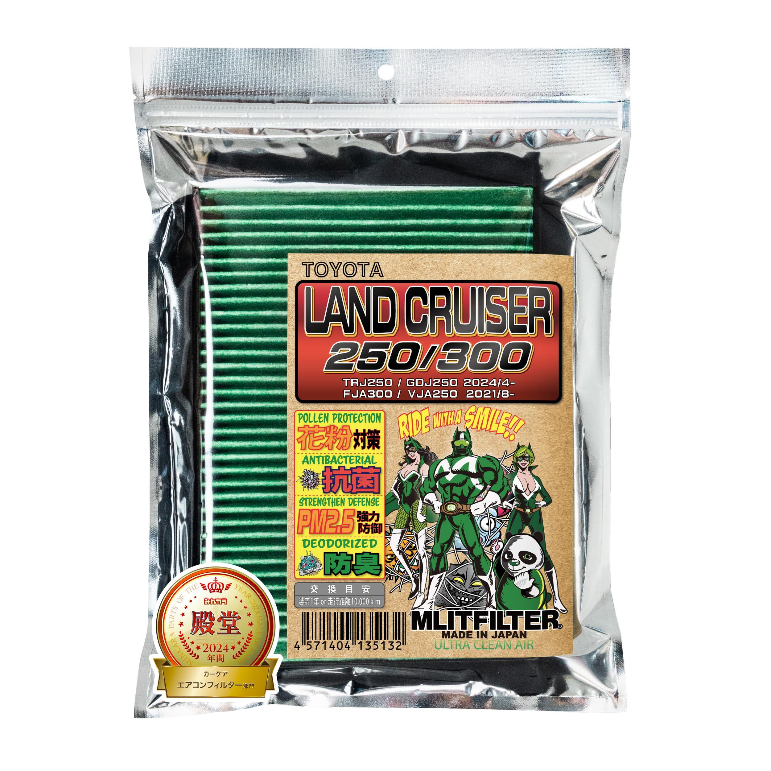 

Emrit Filter Toyota Land Cruiser Cruiser 300 Air Conditioner Filter Pollen and 250/Land D-075_LC300 (TRJ250, GDJ250, FJA300, VJA300, VJA310) - зелёный