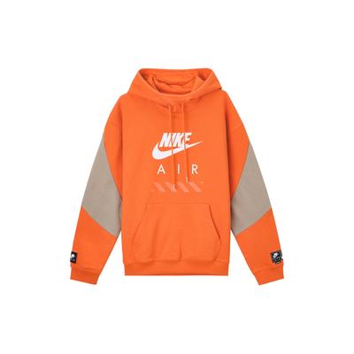 Nike Bequemes Sportliches Vielseitiges Colorblock-Buchstaben-Sweatshirt Herren-Tops Orange HJ0274-819