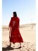 Yunnan Sanya Fairy Beach Red Dress - Women's Long Slimming Desert Travel Outfit