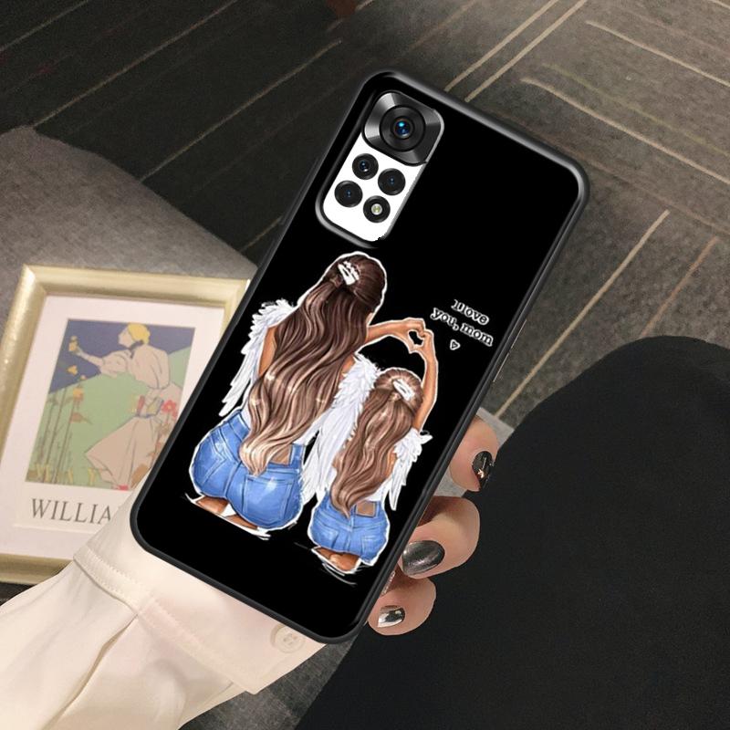 Mom and Daughter Funda For Xiaomi Redmi Note 13 14 Pro 9 10 11 12 Pro 10S 11S 12S Redmi 13C 10C 12C 14C Case
