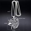 Viking Wolf Knot Necklace Stainless Steel Valknut Odin Norse Symbol Jewelry for Men Women N7802S01