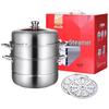 ZISIZ 3-Layer Stainless Steel Steamer Pot