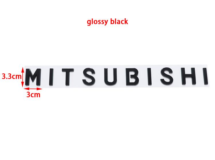 

1pcs Mitsubishi ABS Car Front Rear Letter logo sticker front hood Rear Bumper tail door trunk car Emblem styling Accessories Mitsubishi sticker