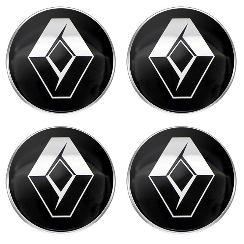 4 db 56/60 mm-es Autókerék Középagy Sapka Felni Takaró Embléma Matricák Renault DUSTER Megane 2 3 Clio 4 Captur Kadjar Fluence-hoz fekete