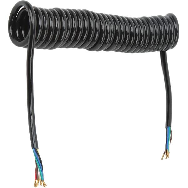 Haofy Trailer Extension Coiled Cable, 12.8ft 20AWG 7 Core Polyurethane Copper, Trailer Extension Coiled Power Cable for Tow Truck RV