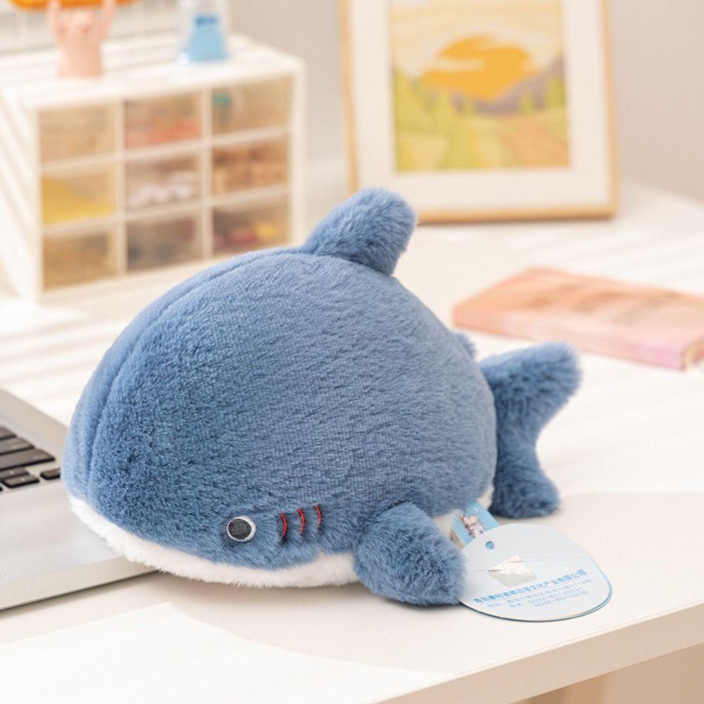 Simulation Sea Stuffed Plush Doll Fluffy Whale Plush Toy Animals Shark Toys  Birthday Gift