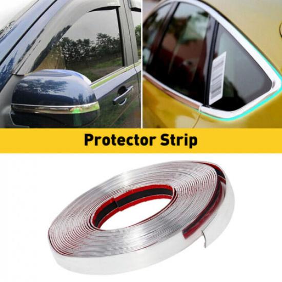 1Inch Chrome Trim Molding Strip Car Door Window Bumper Side Trime Protector 16FT
