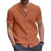 Men's Retro Button Cotton-Linen Casual Short-Sleeved Shirt - New Hawaiian Fashion