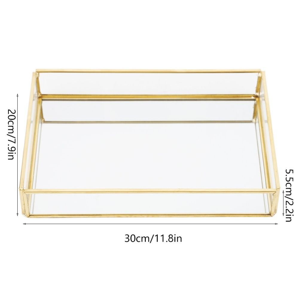 Metal and Glass Vintage Storage Box Luxury Cosmetics Display Box Jewelry Display Box  Bedroom