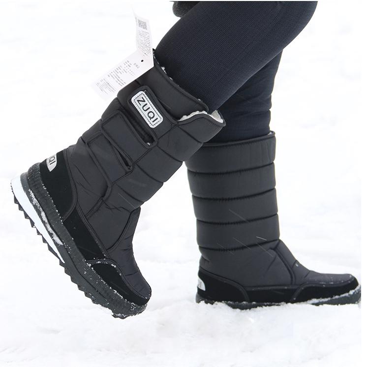 Men's Snow Boots Platform Mid-Calf Lined Waterproof Snow Boots Warm