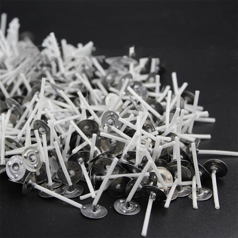 100Pcs/Pack Tea Light Wicks DIY Candle Making Candles Accessories Low Smoke Handmade Candle Making Tools Woven Cotton Core