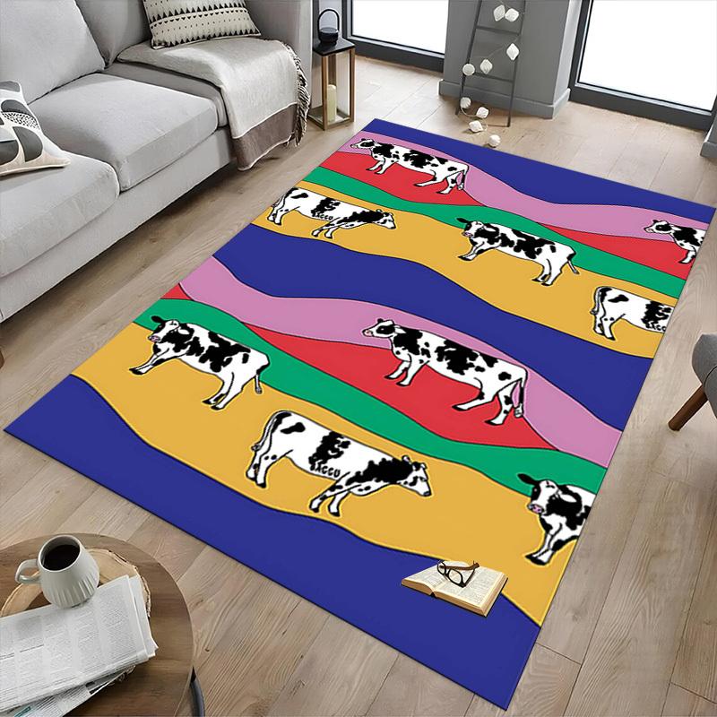 1PC cow pattern Non-Slip Floor carpet, suitable for Office, bedroomand playrooms. It can also be used as a sofa footrest cover-T103