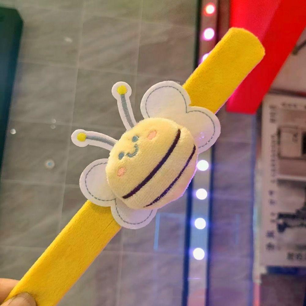 Hand Ring Bee Slap Bracelets with Clap Circle Bee Plush Wrist Band  Birthday Gift