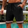 Men's Athletic Shorts Waffle Shorts Shorts Casual Shorts Pocket Elastic Waist Striped Comfort